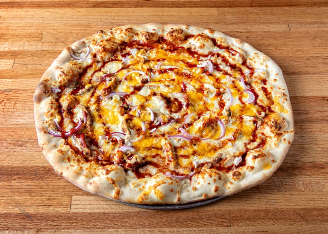18" BBQ Chicken Pizza.