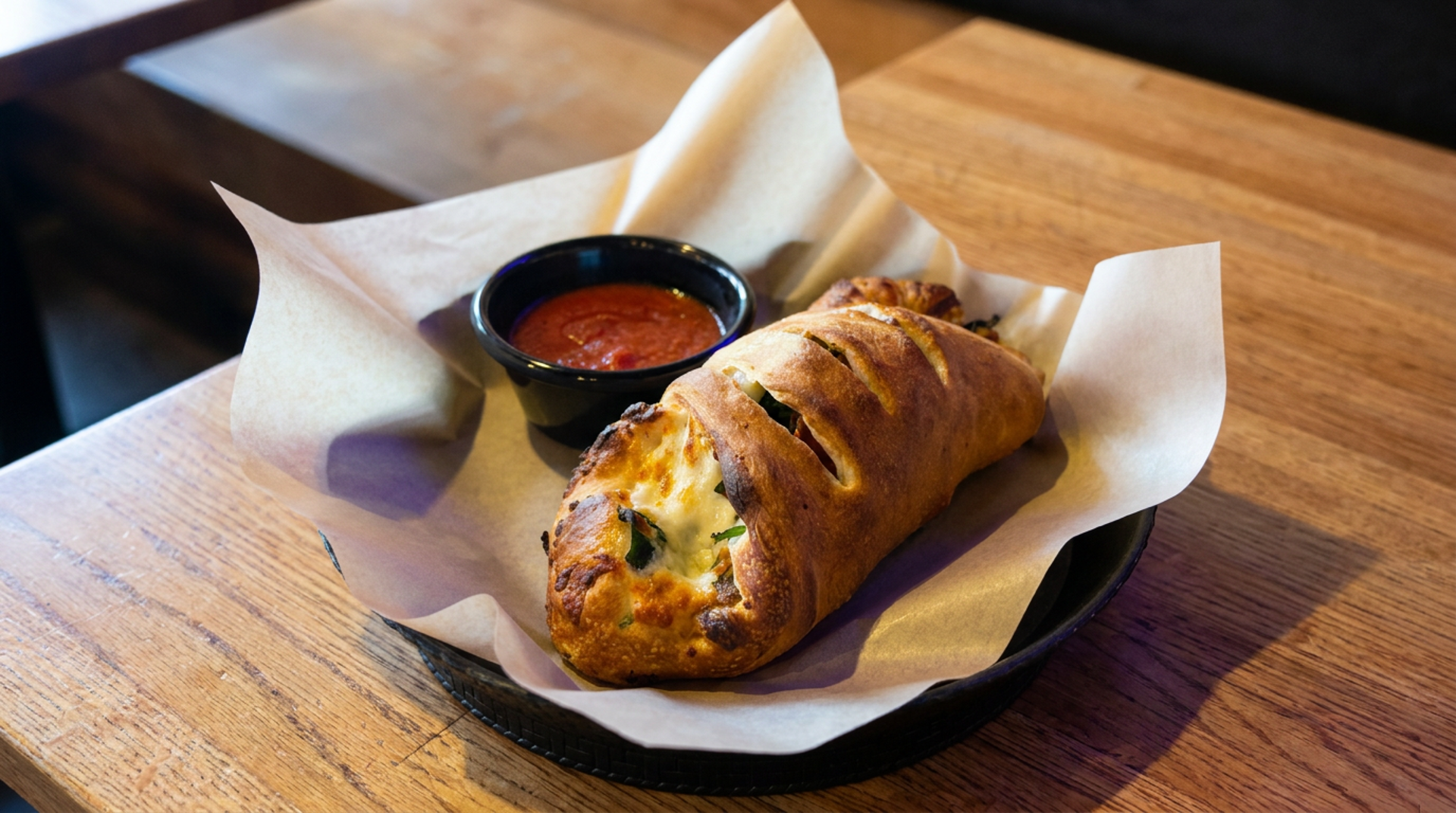 Not just pizza.  Strombolis, Wings & Subs along with Local Beers and crafted cocktails